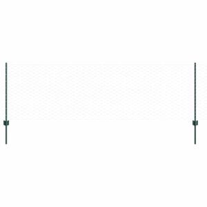 vidaXL Svetsat tr&aring;dst&auml;ngsel 100 x 0,8 m (B x H) PVC-belagda st&aring;l Gr&ouml;n