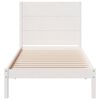 vidaXL Sängram utan madrass extra lång vit 100x220 cm massivt trä