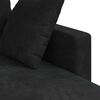 vidaXL Soffa Svart 198 x 134 x 80 cm Sammet