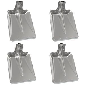 vidaXL Skyffelhuvud 4 pcs Silver 43 x 32,5 cm Aluminium
