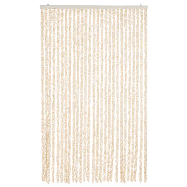 vidaXL Insektsgardin beige och vit 118x220 cm chenille