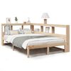 vidaXL S&auml;ng med bokhylla utan madrass vit 120x200 cm massiv furu
