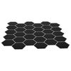vidaXL Hexagonplatta 50 pcs Svart 30 x 30 cm Polyuretan och PET