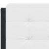 vidaXL Headboard Cushion "Zadar" White and Black 140 cm Faux Leather