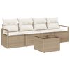 vidaXL Soffset 5 st 4-Antal sittplatser Beige och gr&auml;ddf&auml;rgad