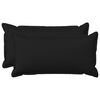 vidaXL Kudd&ouml;verdrag 2 st HOUTEN Svart 40 x 80 cm Faux Linne