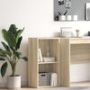 vidaXL Bokhylla 2 hyllor sonoma-ek 40x30x76,5 cm konstruerat tr&auml;