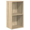 vidaXL Bokhylla 2 hyllor sonoma-ek 40x30x76,5 cm konstruerat tr&auml;