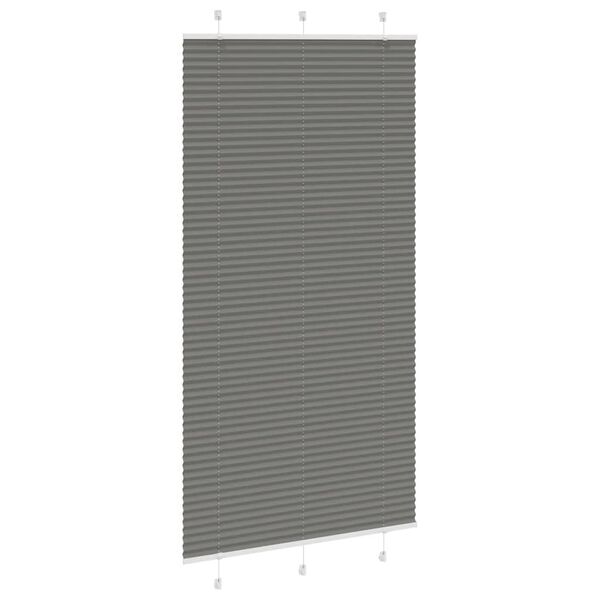 vidaXL Plisserad persienn antracit 110x200 cm tyg bredd 109,4 cm