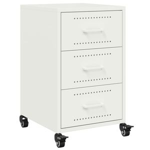 vidaXL S&auml;ngbord vit 36x39x59 cm st&aring;l