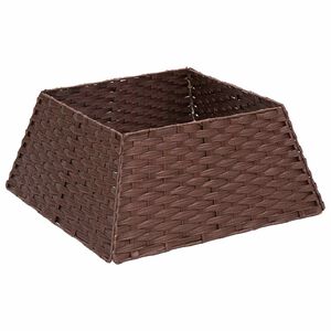 vidaXL Jultr&auml;dskrage Fyrkantig M&ouml;rkbrun 50 x 50 x 25 cm konstrotting