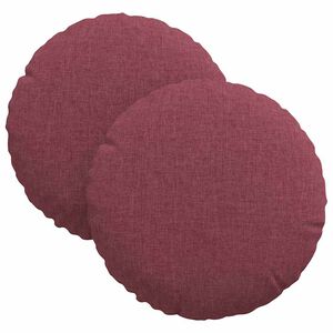 vidaXL Sittkuddar 2 st Tyg Vinr&ouml;d &Oslash;30 x 13 cm