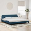 vidaXL Bed with Mattress "Dover" Blue 200x200 cm Velvet