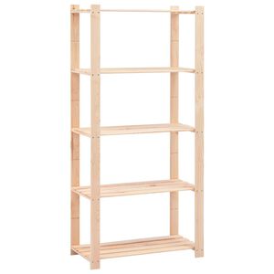 vidaXL F&ouml;rvaringshylla 5 hyllplan 80x38x170 cm massiv furu 250 kg