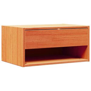 vidaXL S&auml;ngbord med l&aring;da Vaxbrun 50 x 32,5 x 24 cm Massiv furu