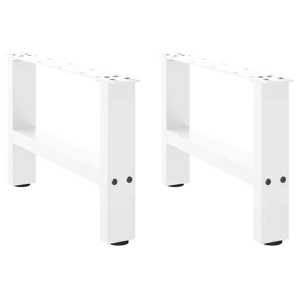 vidaXL Soffbordsben vita 2 st 50x(30-31) cm st&aring;l