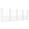 vidaXL U-formad gabionkorg med 5 stolpar j&auml;rn 500x20x200 cm