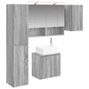 vidaXL Badrumssk&aring;psset 5 pcs Gr&aring; Sonoma 50 x 14,5 x 70 cm