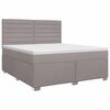 vidaXL Kontinentals&auml;ng med madrass Taupe 140 x 200 cm Tyg
