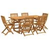 vidaXL Matgrupp f&ouml;r tr&auml;dg&aring;rden 7 delar 180x90x75 cm massivt akaciatr&auml;