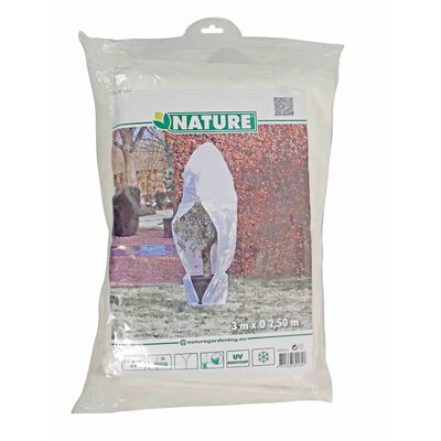 Nature Täckduk fleece med blixtlås 70 g/m² vit 2,5x2,5x3 m