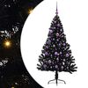 vidaXL Konstgjord F&ouml;rbelyst Julgran Svart 150 cm PVC