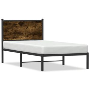vidaXL S&auml;ngram utan madrass metall r&ouml;kf&auml;rgad ek 90x200 cm