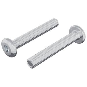 vidaXL L&aring;gskruv Enf&auml;rgad 2 pcs Silver M6 x 35 mm St&aring;l