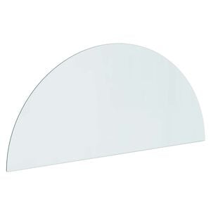 vidaXL Glas eldstad platta Transparent 1200 x 500 mm Glas