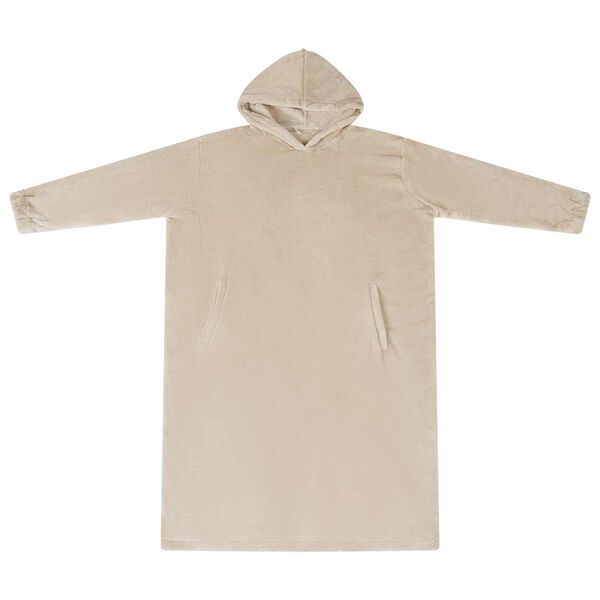 vidaXL Filt-hoodie Beige l Flanell
