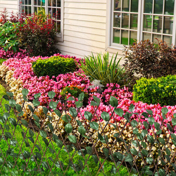 vidaXL Spaljéstaket pil 5 st med konstlöv 180x90 cm