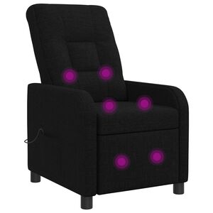 vidaXL Massagef&aring;t&ouml;lj Svart Tyg