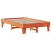 vidaXL Sängram utan madrass vaxbrun 120x190 cm massiv furu