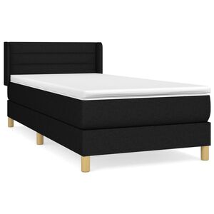 vidaXL Rams&auml;ng med madrass svart 90x190 cm tyg