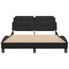 vidaXL Bed Frame without Mattress "Zadar" Black 140x190 cm Faux Leather