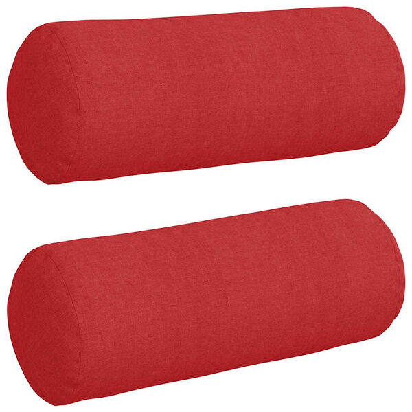 vidaXL Bolsterkuddar 2 pcs Röd Ø 15 x 40 cm tyg