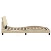 vidaXL Bed Frame without Mattress "Hanko" Cream 100x200cm Fabric