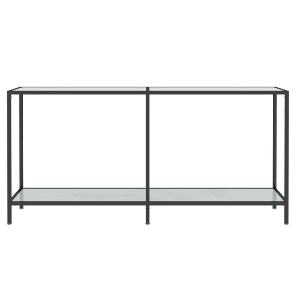 vidaXL Konsolbord vit 160x35x75 cm härdat glas