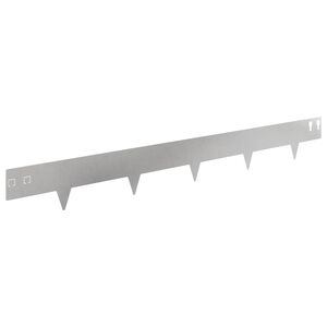 vidaXL Kant f&ouml;r gr&auml;smatta 10 st 100 x 12 cm St&aring;l Silver