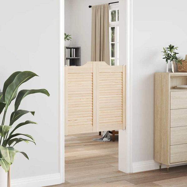 vidaXL Slagd&ouml;rrar lamelldesign 1-par 80x80 cm massivt tr&auml; furu