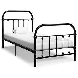 vidaXL S&auml;ngram utan madrass svart metall 100x200 cm
