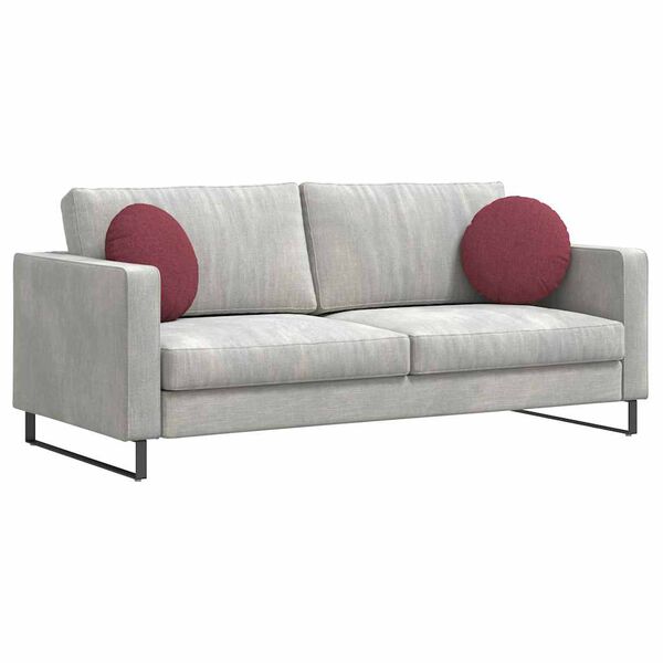 vidaXL Sittkuddar 2 pcs Vinröd Ø40 x 13 cm tyg