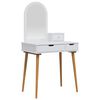vidaXL Skrivbordsset FAUSKE 3 st Vit 76 x 50 x 143 cm