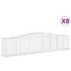 vidaXL Gabioner b&aring;gformade 8 st 400x50x80/100 cm galvaniserat j&auml;rn