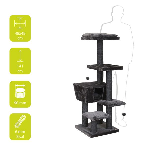 Ebi Klösträd North Dakota 48x48x141 cm grå