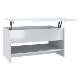 vidaXL Soffbord vit h&ouml;gglans 80x50x40 cm konstruerat tr&auml;