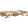 vidaXL Utomhussoffset med kudde 11 pcs Naturlig och Beige