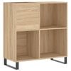 vidaXL Stereob&auml;nk sonoma-ek 84,5x38x89 cm konstruerat tr&auml;