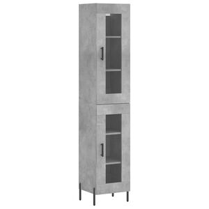 vidaXL H&ouml;gsk&aring;p betonggr&aring; 34,5x34x180 cm konstruerat tr&auml;