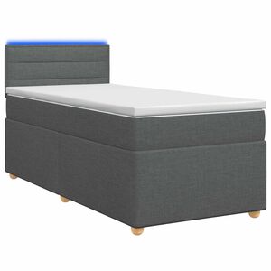 vidaXL Kontinentals&auml;ng med madrass M&ouml;rkgr&aring; 80 x 200 cm Tyg